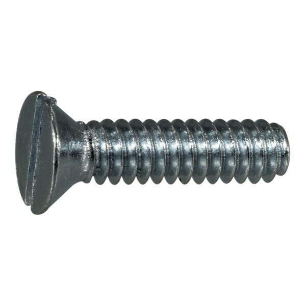 Midwest Fastener #10-24 x 3/4 in Slotted Flat Machine Screw, Zinc Plated Steel, 60 PK 60942 - main